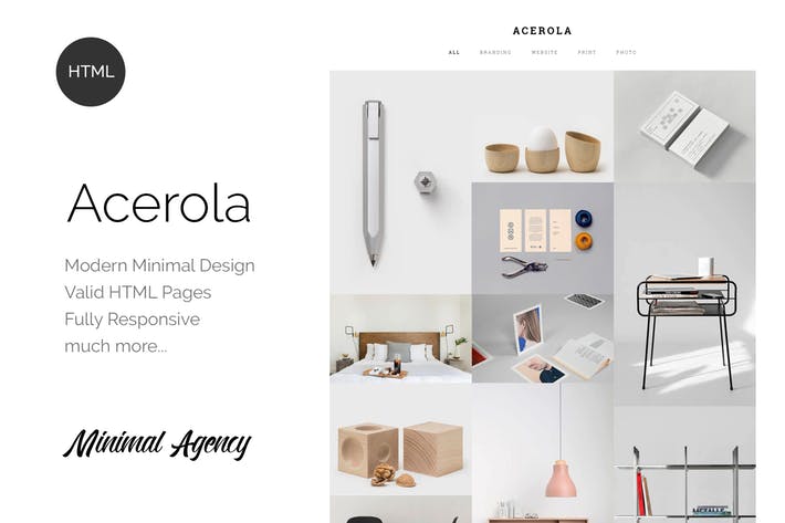 Acerola - Ultra Minimalist Agency HTML5 Template