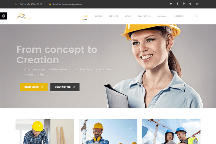 Arch- Construction, Building And Business HTML Tem