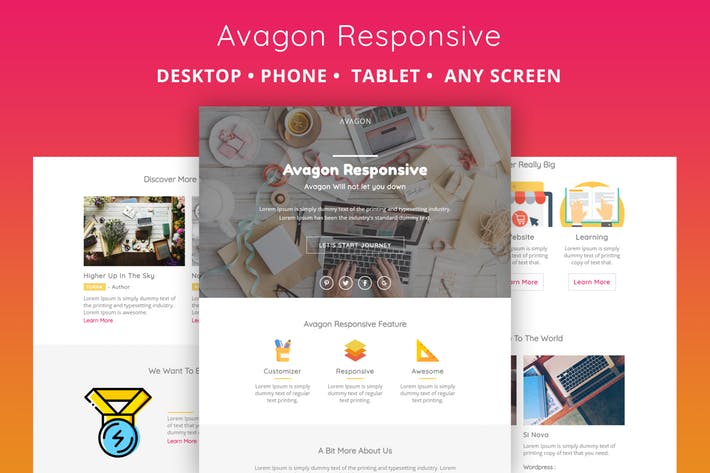 Avagon Responsive Multipurpose Email Template