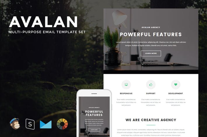 Avalan - Responsive Email + StampReady Builder