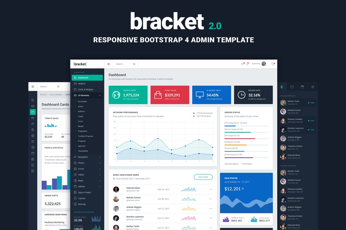 Bracket Responsive Bootstrap Admin Template