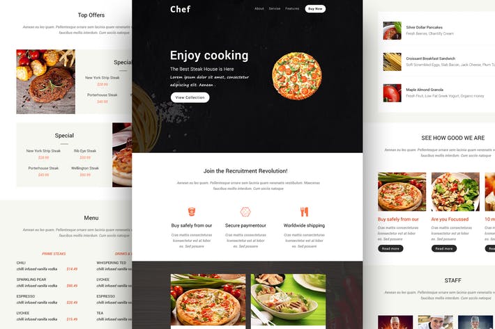 Chef - Responsive Email Template + Online Builder