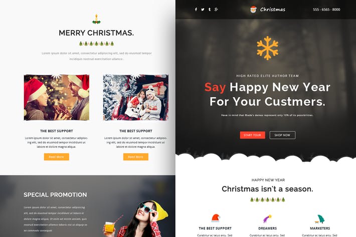 Christmas Responsive Email Template + Online Build