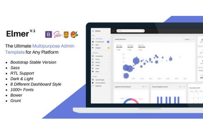 Elmer - Multipurpose Bootstrap Admin Dashboard