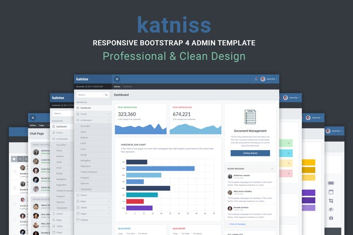Katniss Responsive Bootstrap 4 Admin Template