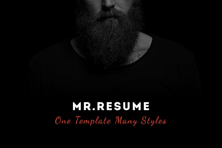 Mr.Resume - One Page Resume Personal PSD Template