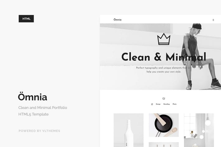 Omnia - Clean and Minimal Portfolio Template