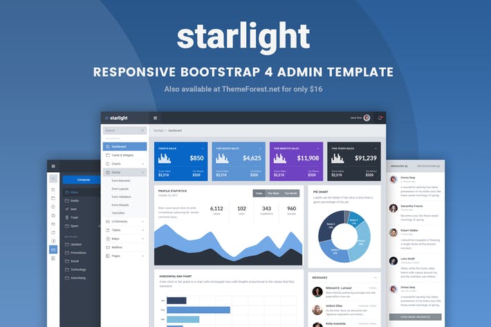 Starlight Responsive Bootstrap 4 Admin Template