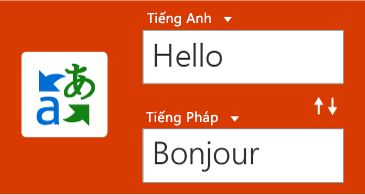 Office 2019 và các tính năng hay - Nút Translator và một từ bằng Tiếng Anh, cùng phần dịch bằng Tiếng Pháp