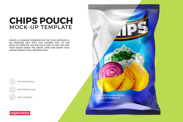 Chips Pouch Mock-Up Template