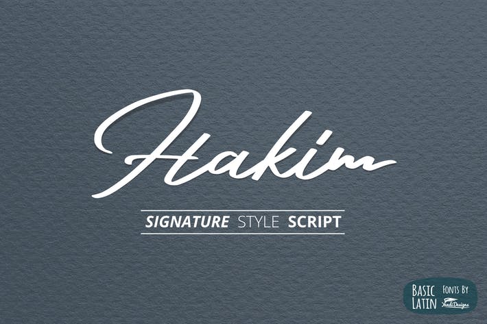 Hakim Signature Font