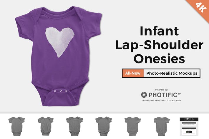 Infant Lap Shoulder Onesie Mockups