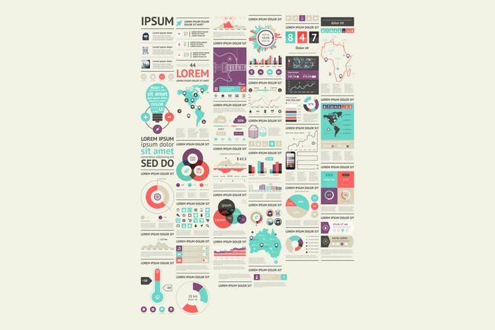 infographics element with Vector GUI Template