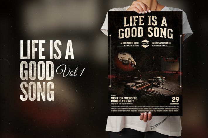 Life is a good song Flyer Poster