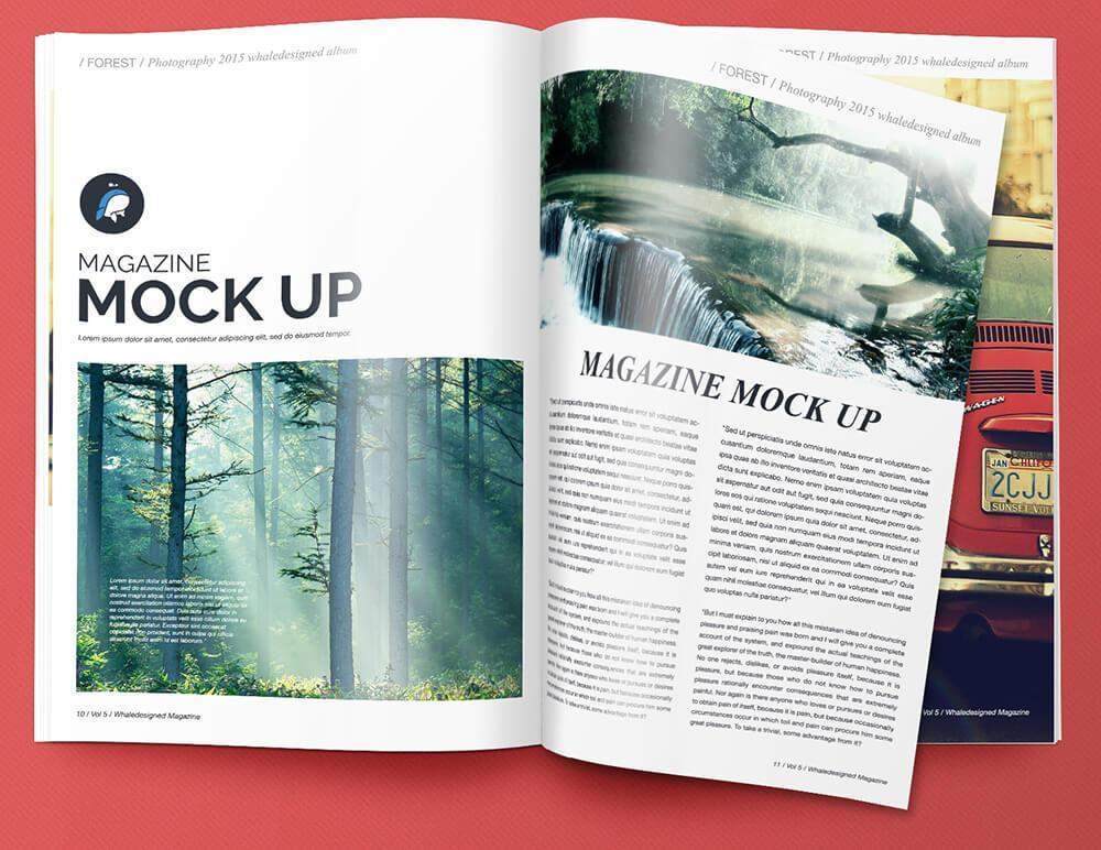 Mockup mô phỏng quyển tạp chí có nhiều trang - Kho tài nguyên số