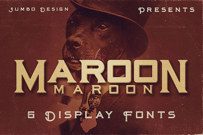 Maroon - Vintage Style Font