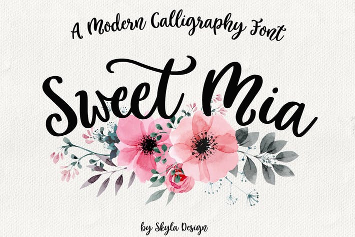Modern calligraphy font, Sweet Mia