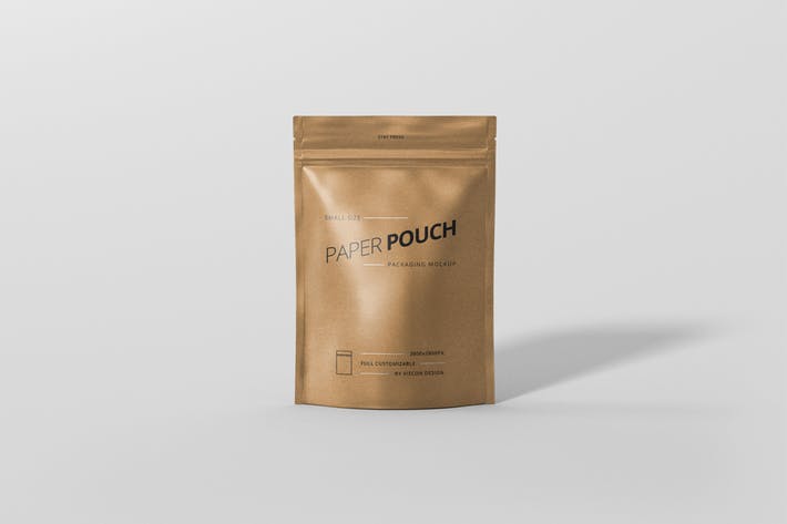 Paper Pouch Bag Mockup Small Size