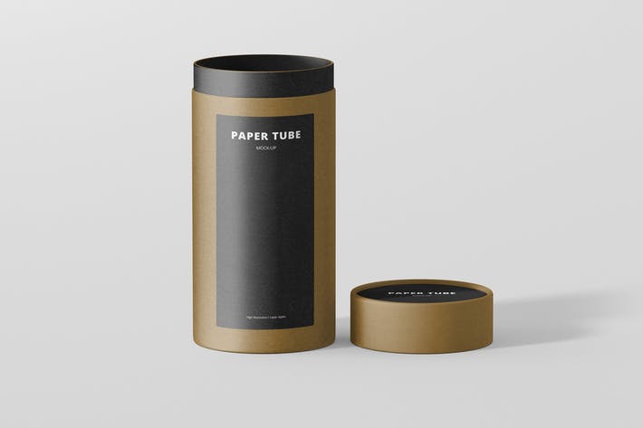 Paper Tube Packaging Mock-Up - Long / High