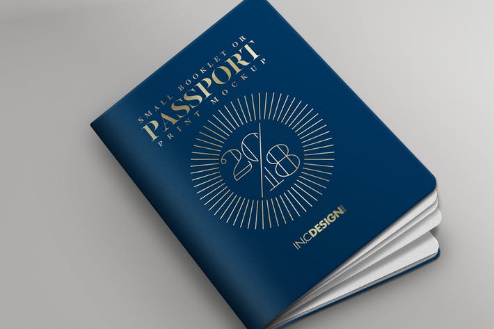 Passport Booklet Photo Realistic MockUp