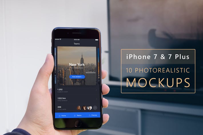 Photo realistic iPhone 7 & 7 Plus Mock-up