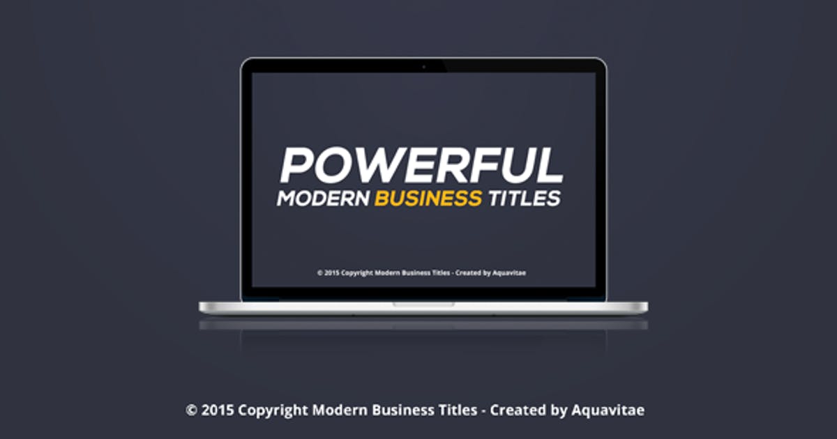 Powerful & Modern Business Titles