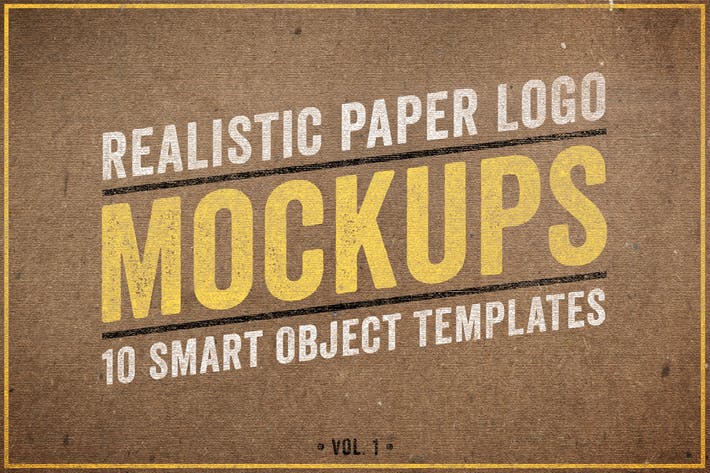 Realistic Paper Logo Mockups Volume 1