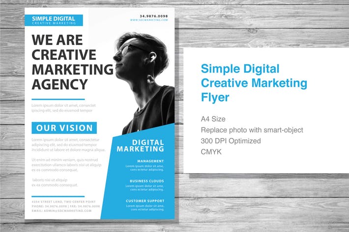 Simple Digital Creative Marketing Flyer