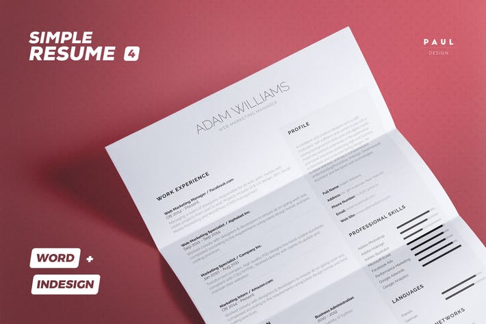 Simple Resume/Cv Volume 4 - Kho mẫu CV&Resume