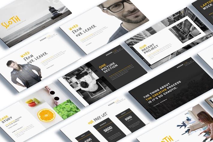 Sloth Creative Agency Powerpoint Template