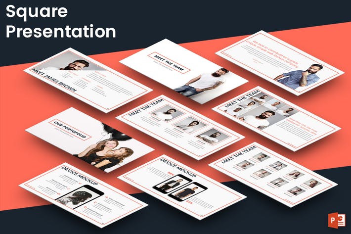 SQUARE Powerpoint Presentation Template