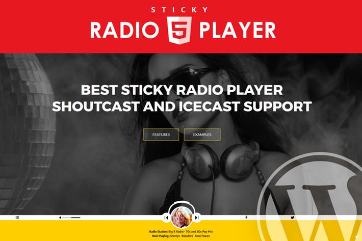 Sticky Full Width Radio Player WordPress Plugin