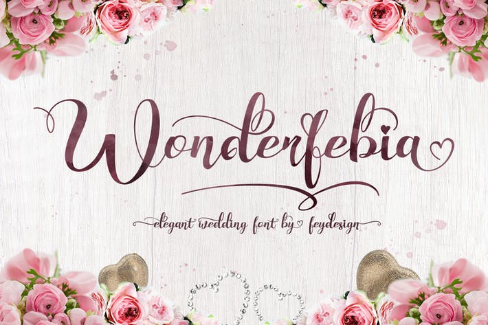 Wonderfebia - Script Wedding Font